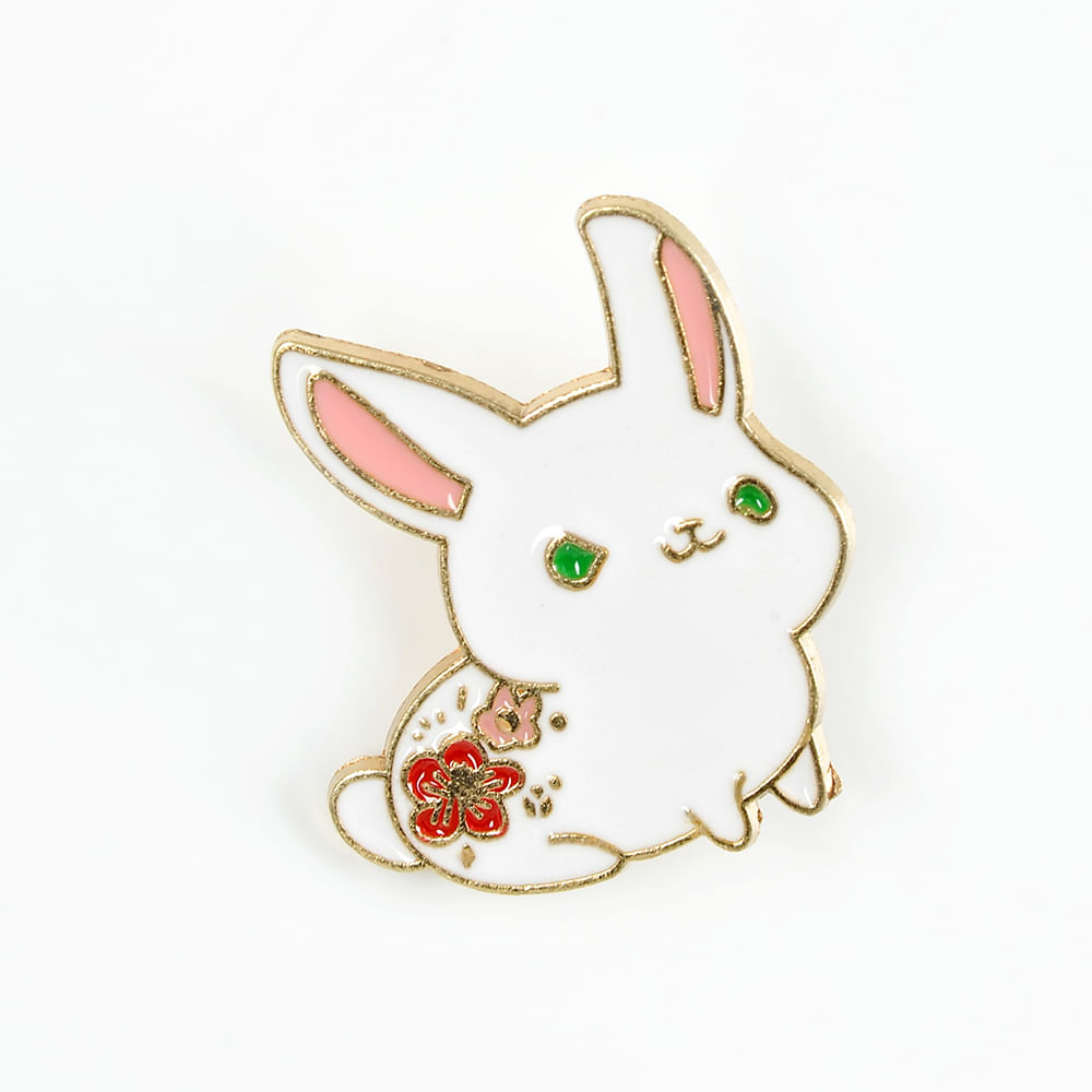 Brosa martisor iepuras alb - 2 | YEO