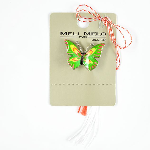 Brosa martisor fluture cu aripi multicolore