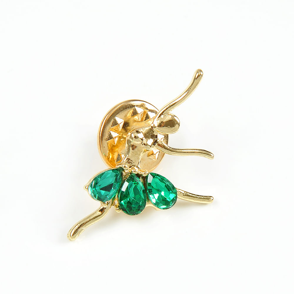 Brosa martisor balerina cu fusta verde - 2 | YEO