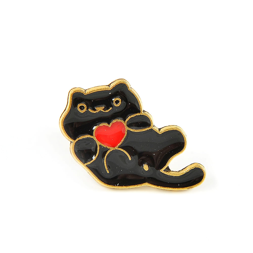 Brosa martisor  pisica cu inima - 2 | YEO