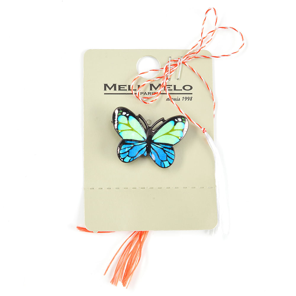 Brosa martisor fluture cu aripi bicolore - 1 | YEO