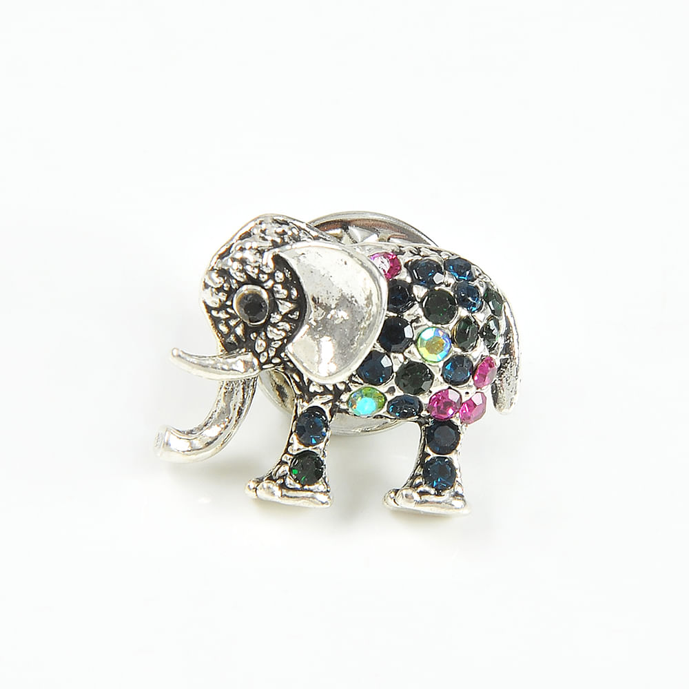 Brosa martisor elefant cu pietre multicolore - 2 | YEO