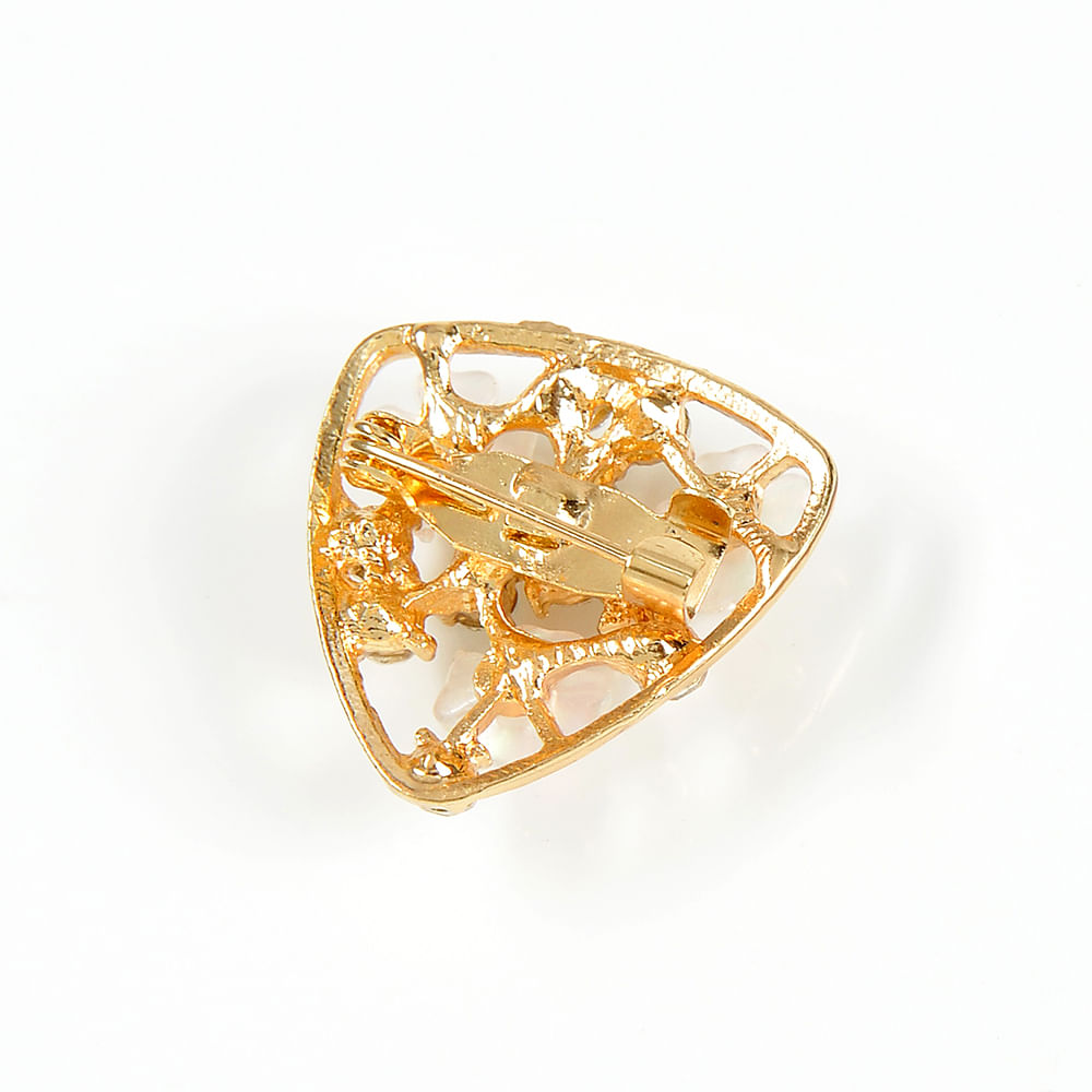 Brosa aurie eleganta cu pietre acrilice - 3 | YEO