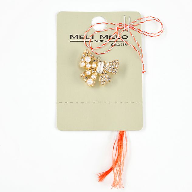 Brosa martisor funda cu perle si pietre acrilice