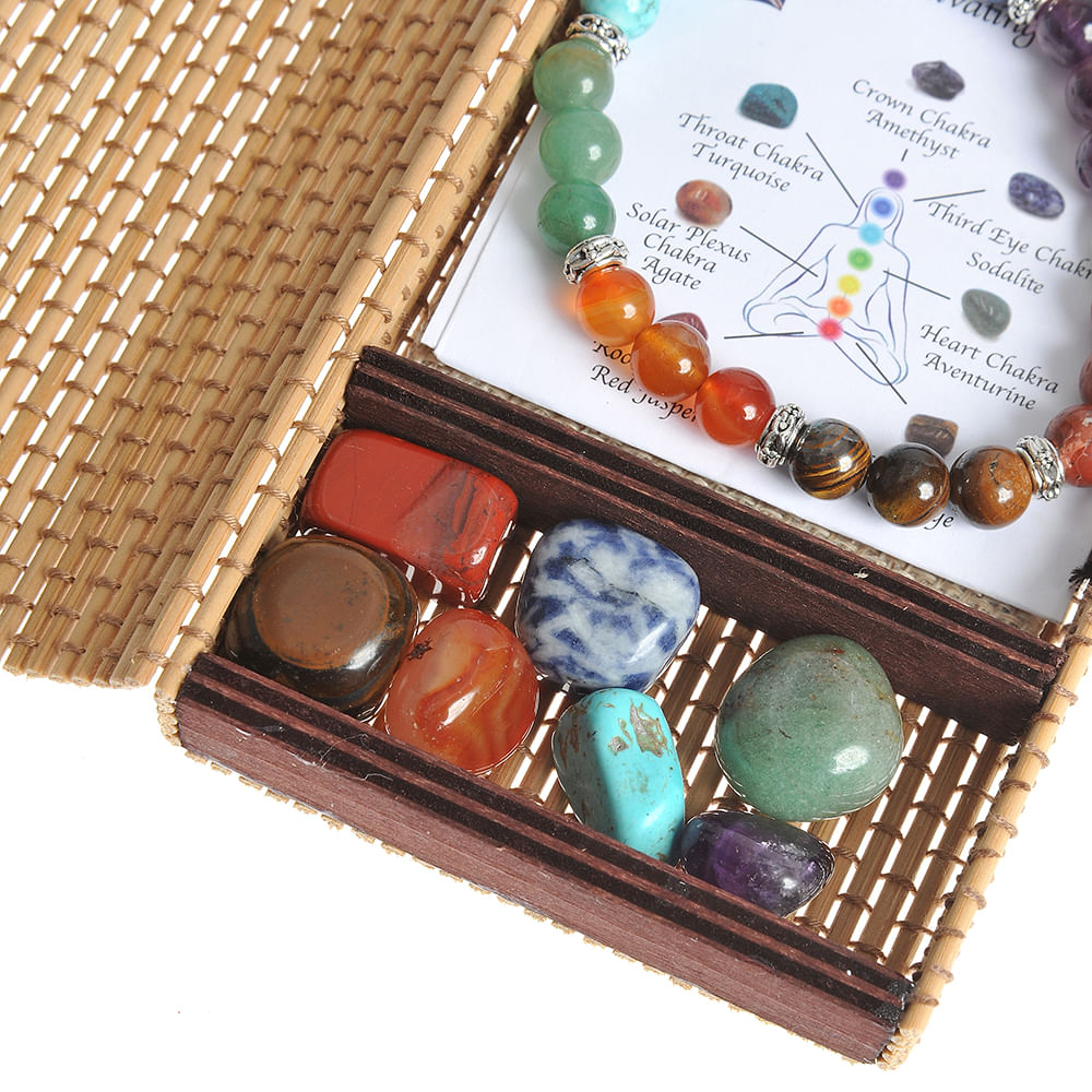 Set bratara cu pietre naturale multicolore - 2 | YEO