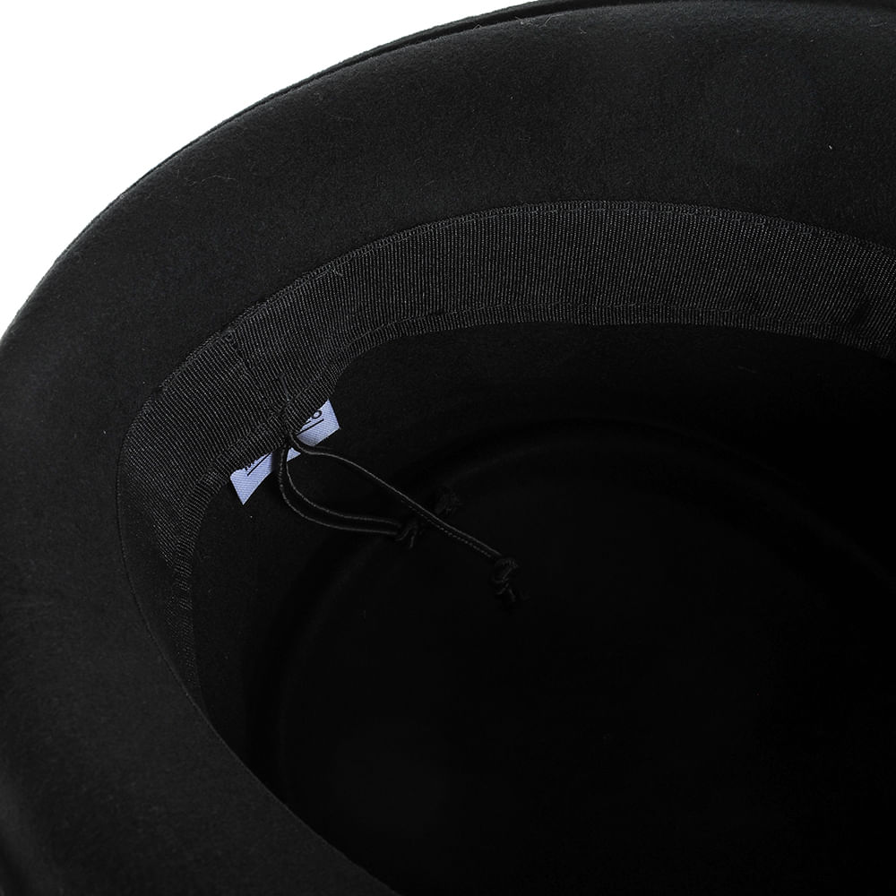 Palarie neagra cu accesoriu decorativ - 4 | YEO