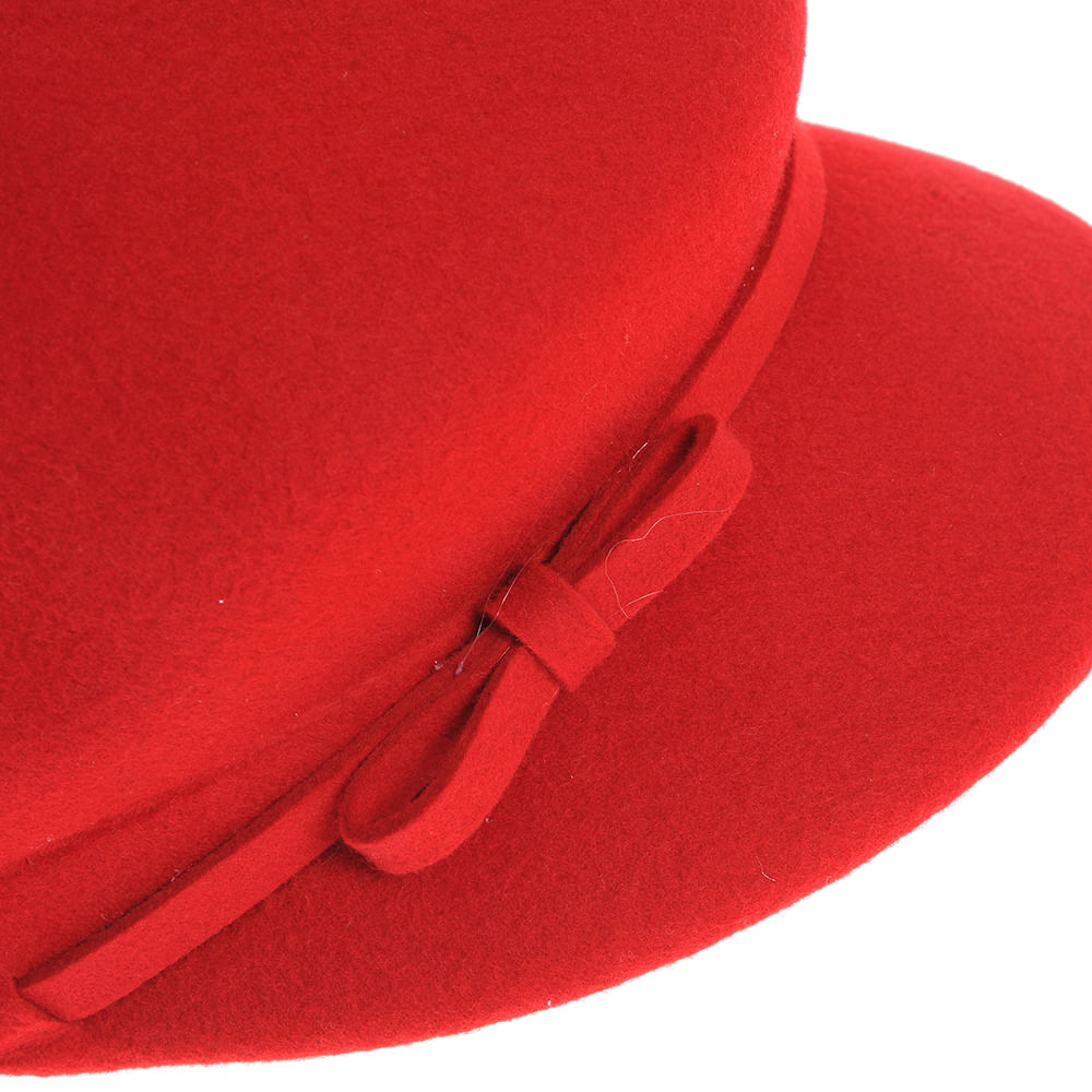 Sapca rosie cu accesoriu fundita - 4 | YEO