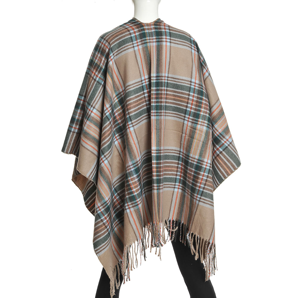 Poncho multicolor cu dungi - 2 | YEO