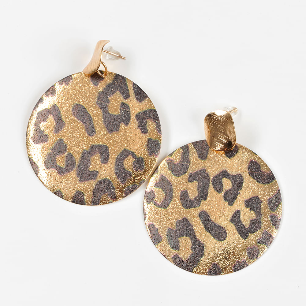 Cercei Toujours rotunzi cu model animal print - 2 | YEO