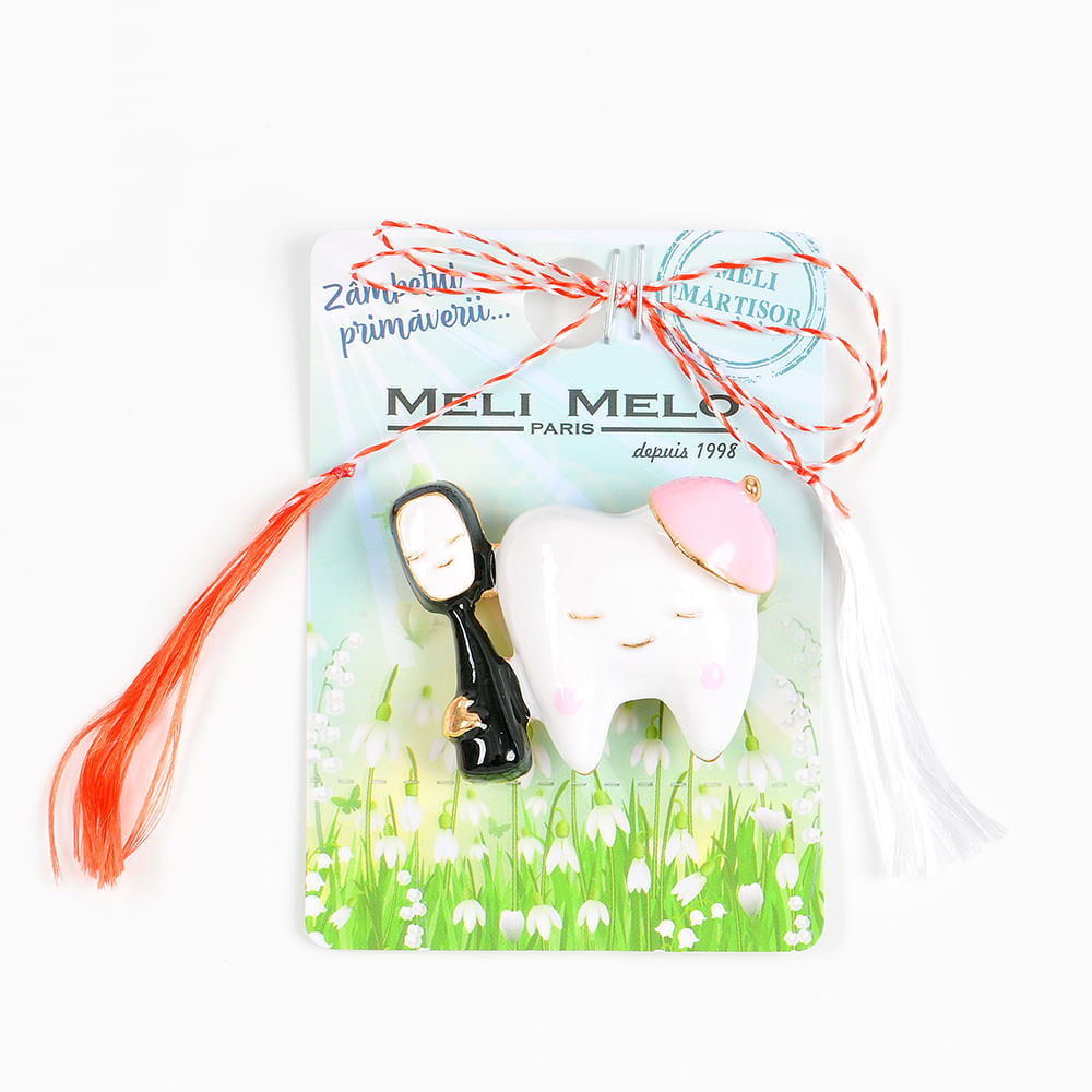 Brosa martisor Maseluta cu periuta de dinti - 1 | YEO