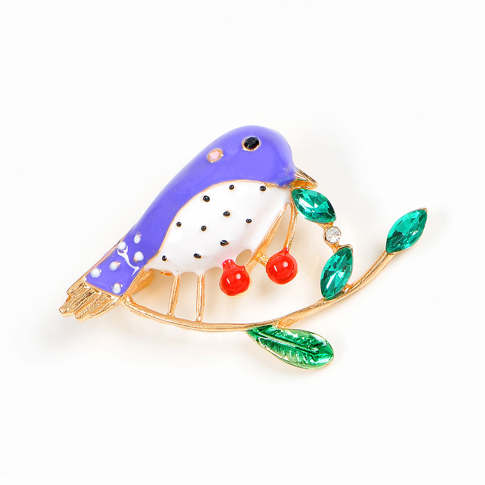 Brosa martisor pasare colorata