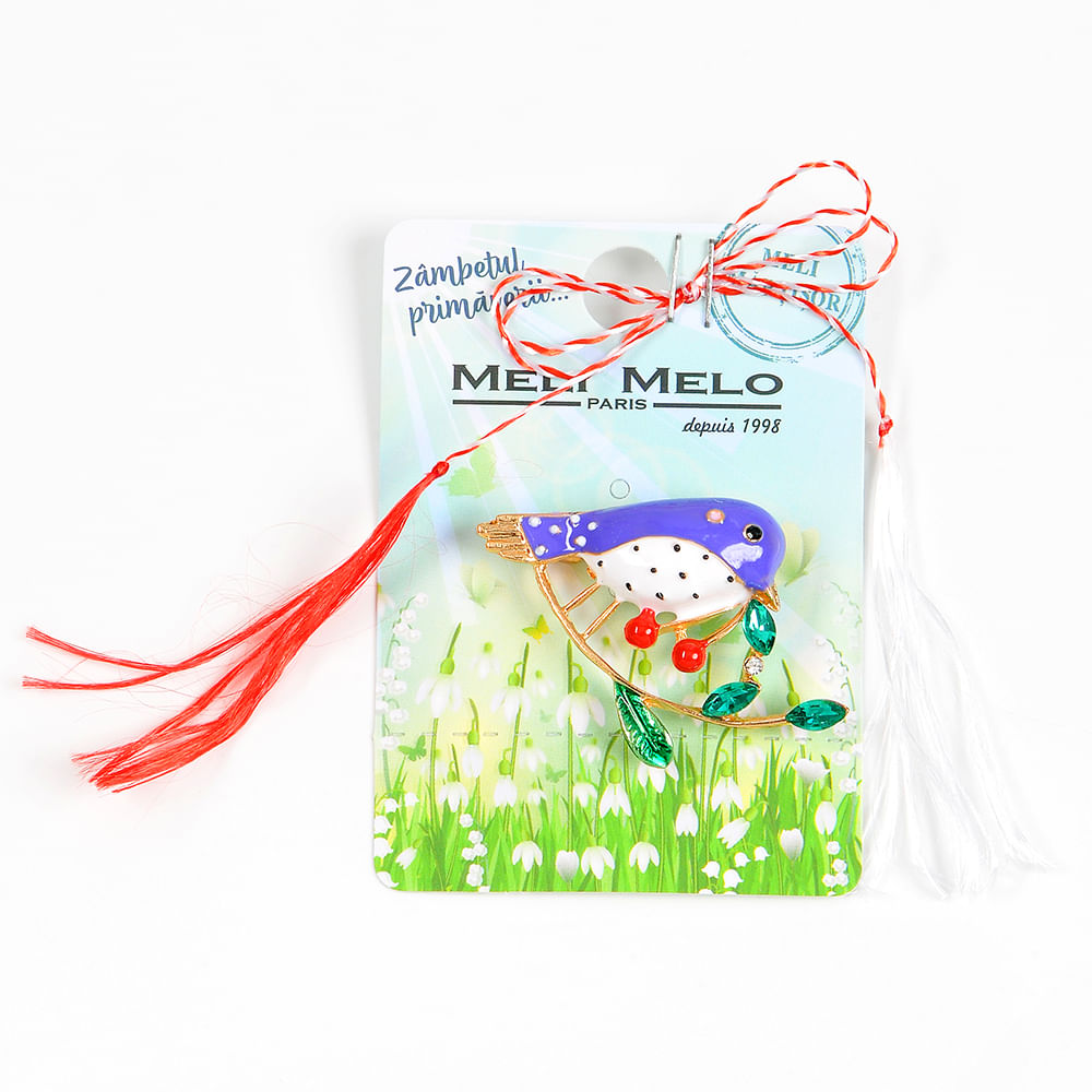 Brosa martisor pasare colorata - 1 | YEO