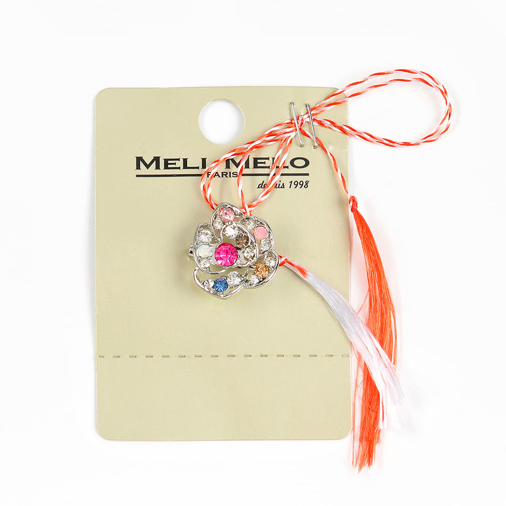 Brosa martisor floare cu pietre colorate - 1 | YEO