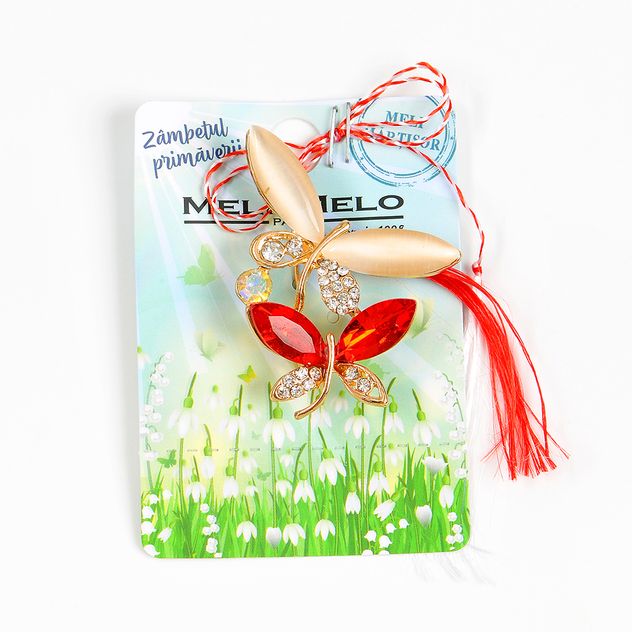 Brosa martisor fluturi