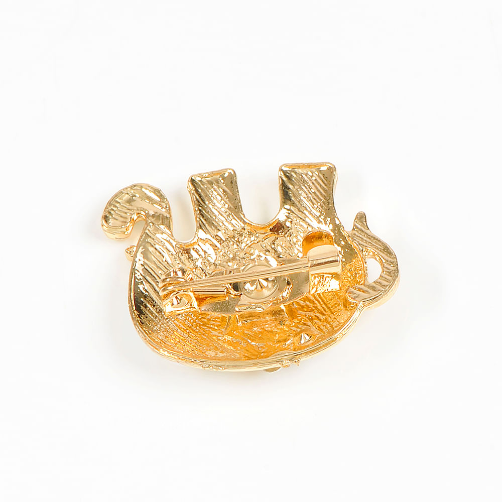 Brosa martisor elefant alb cu pietre zirconice - 3 | YEO