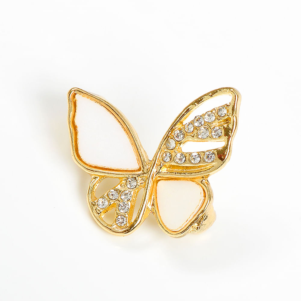 Brosa martisor fluture cu aripi albe