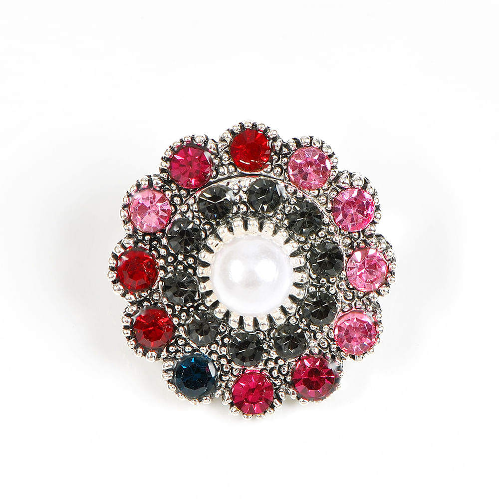Brosa martisor floare cu pietre acrilice - 2 | YEO
