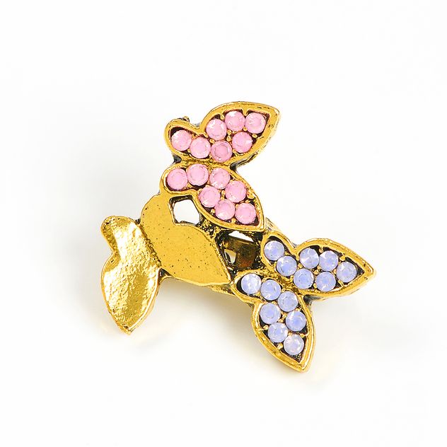 Brosa martisor trei fluturi colorati