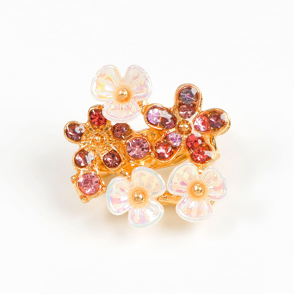 Brosa martisor cu flori albe si mov - 2 | YEO