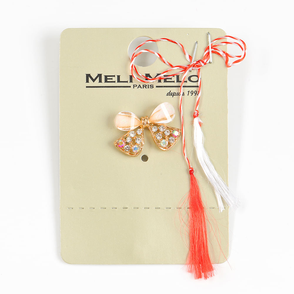 Brosa martisor funda aurie cu pietre - 1 | YEO