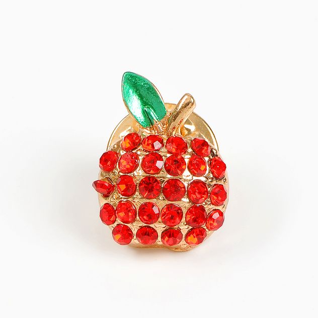 Brosa martisor mar cu pietre rosii