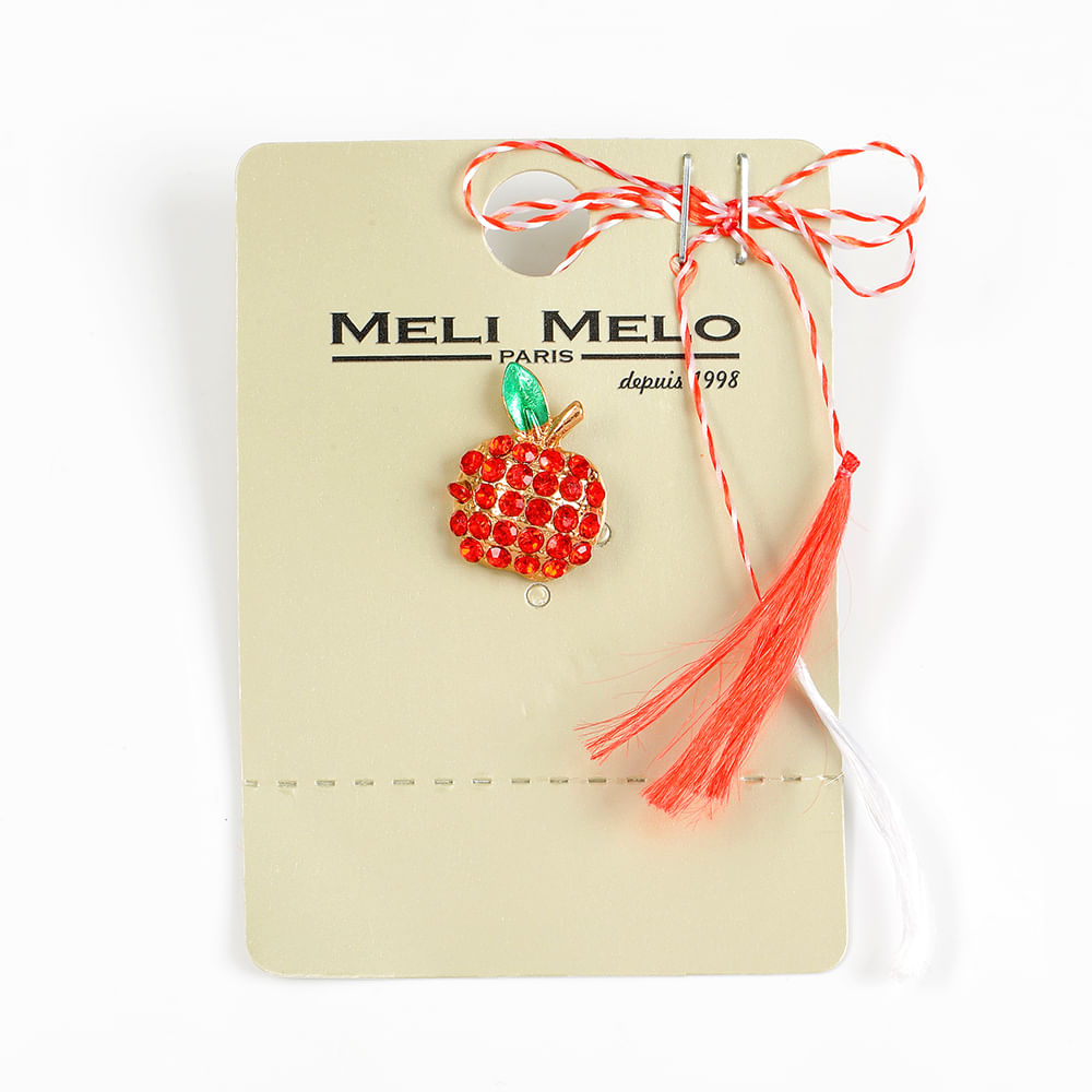 Brosa martisor mar cu pietre rosii - 1 | YEO
