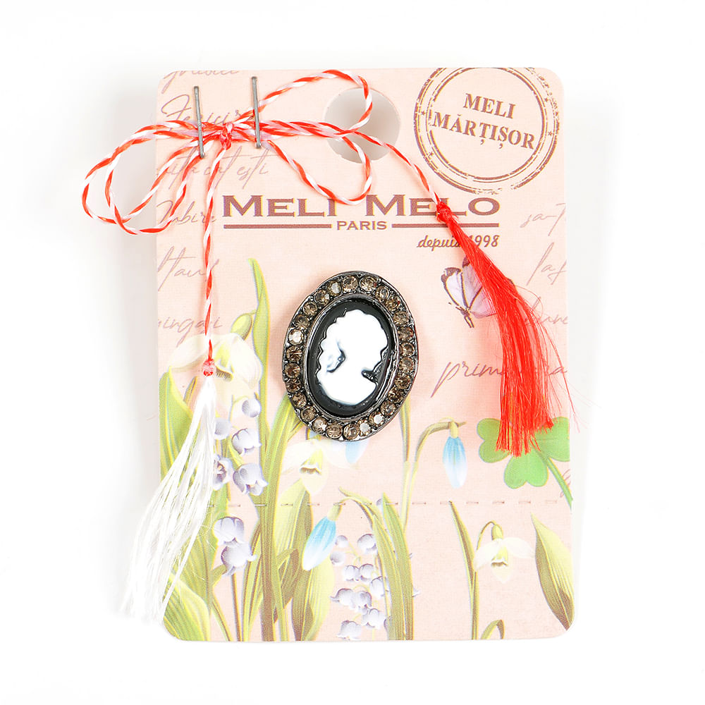 Brosa martisor ovala Dama cu Camelii - 1 | YEO