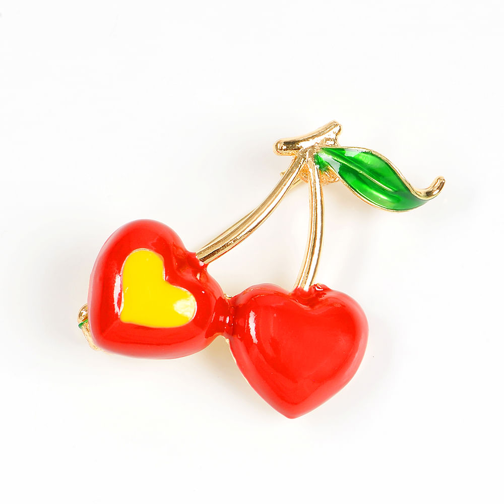 Brosa martisor cirese in forma de inima - 2 | YEO
