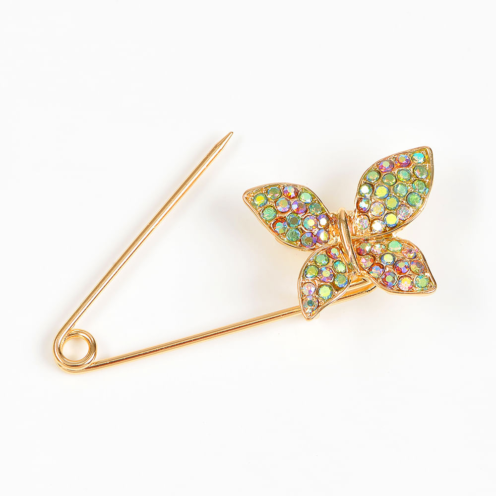 Brosa martisor ac auriu cu fluture - 2 | YEO