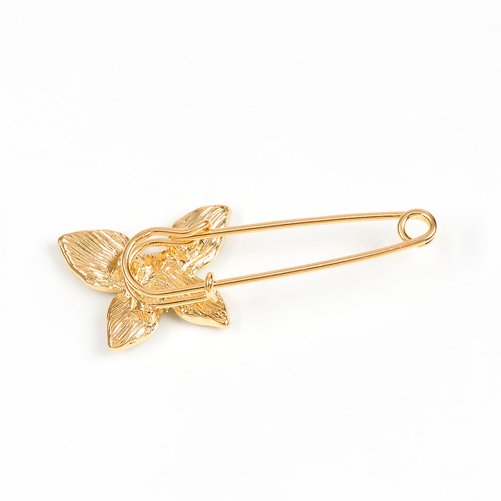 Brosa martisor ac auriu cu fluture - 3 | YEO