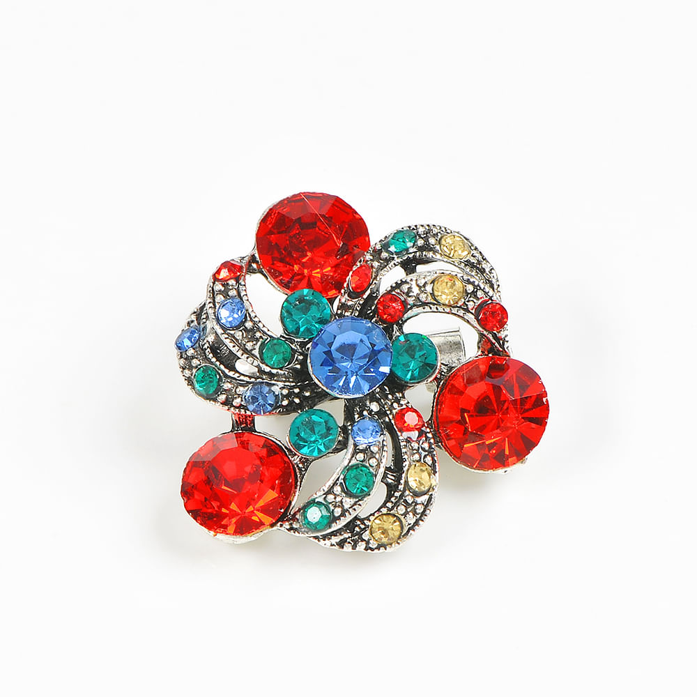 Brosa martisor eleganta cu pietre multicolore - 2 | YEO