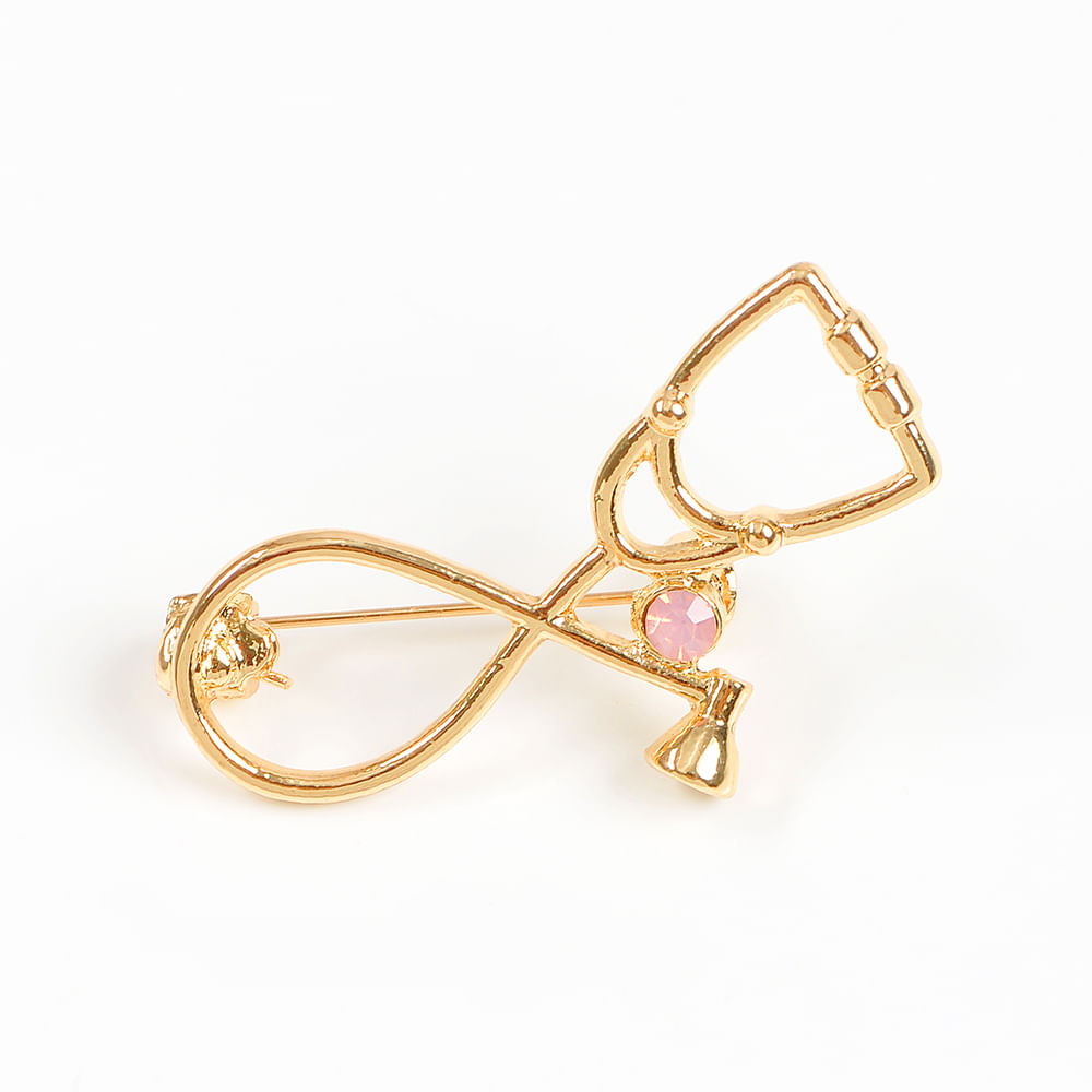 Brosa martisor stetoscop auriu - 2 | YEO