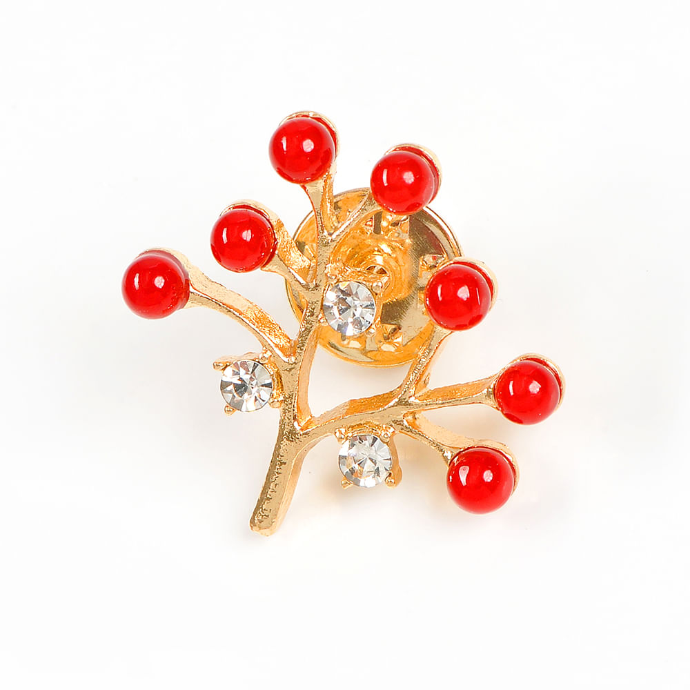 Brosa martisor cu pietre acrilice rosii - 2 | YEO