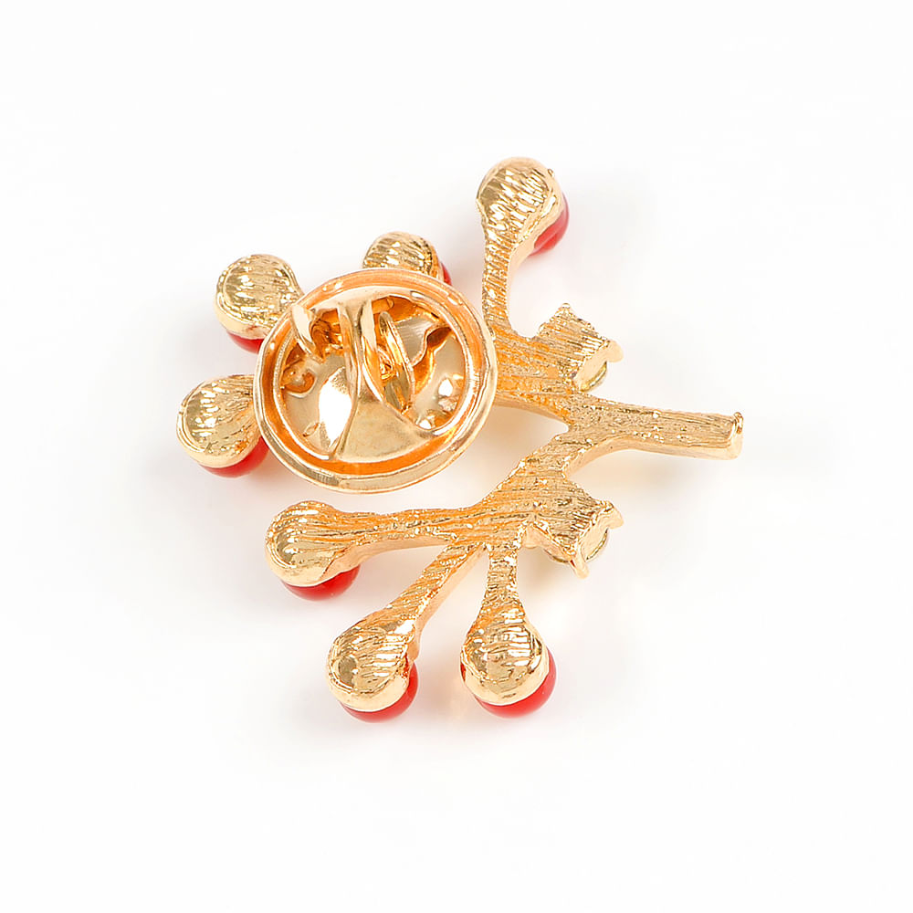Brosa martisor cu pietre acrilice rosii - 3 | YEO