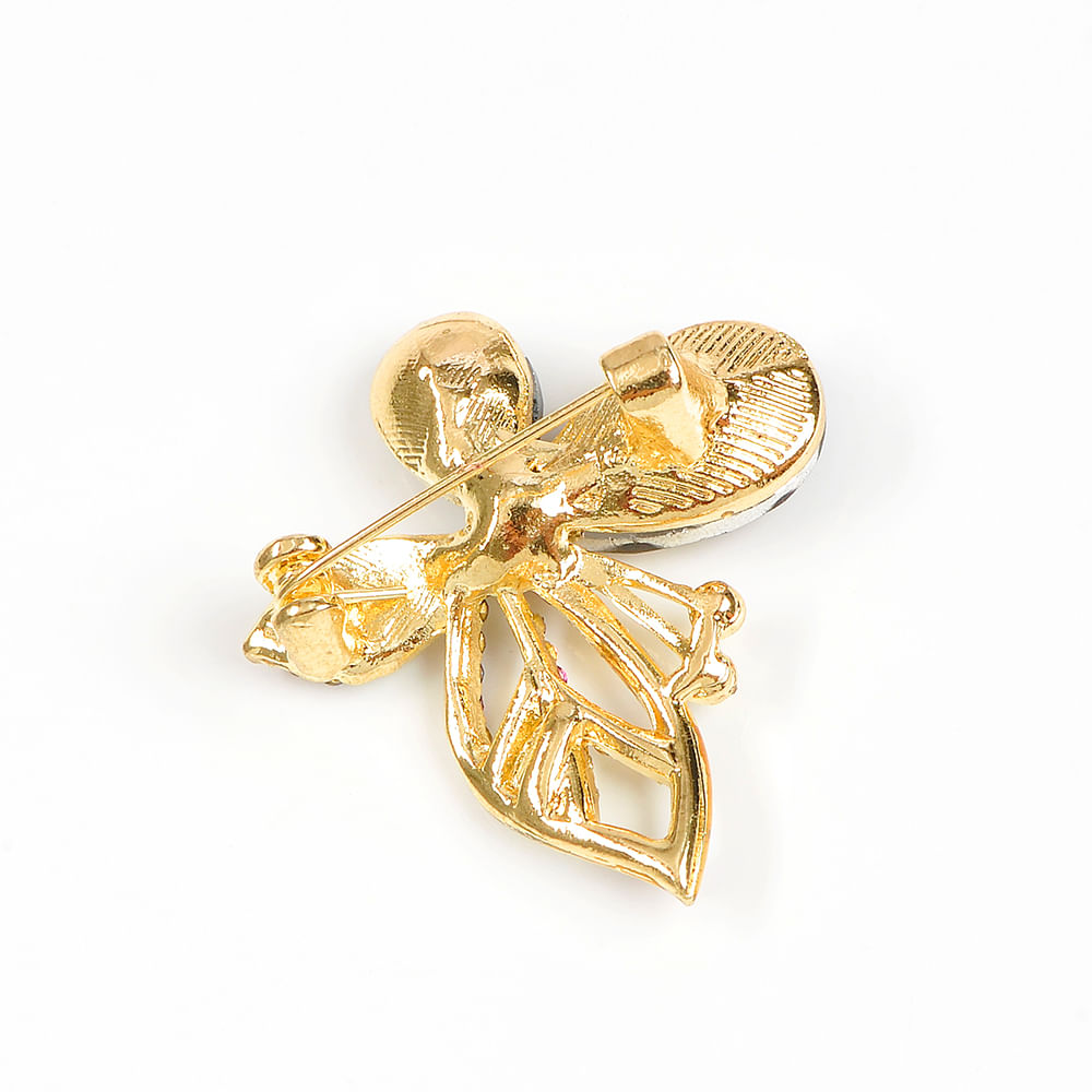Brosa martisor eleganta fluture cu pietre mov - 3 | YEO
