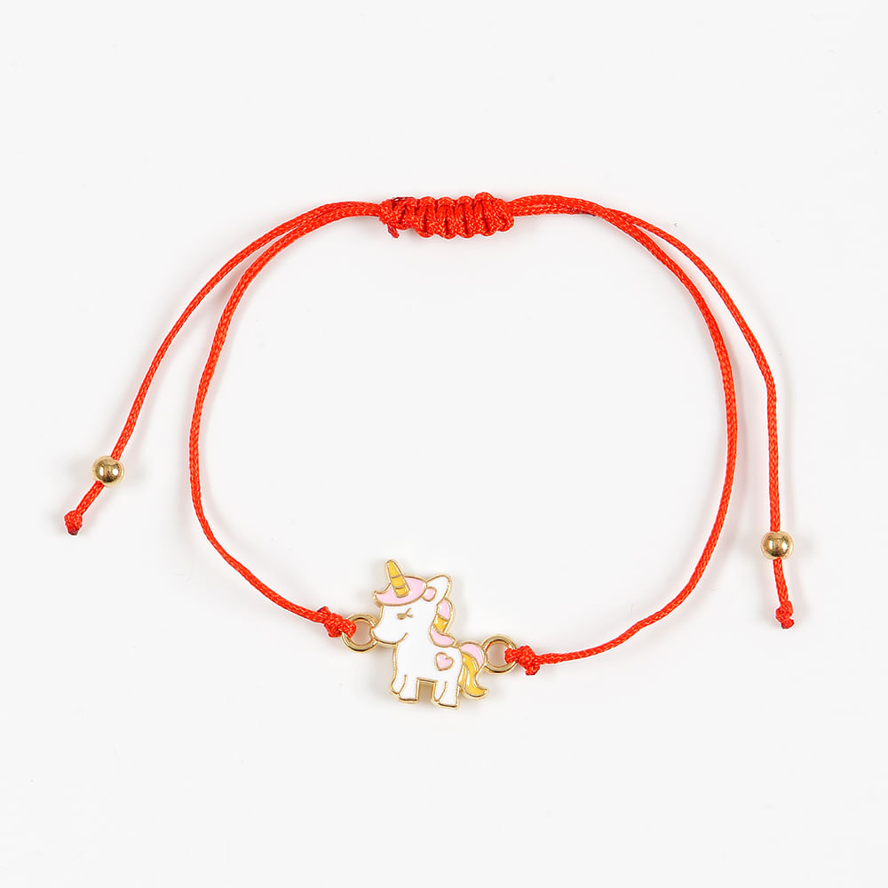Bratara martisor unicorn alb cu roz - 1 | YEO