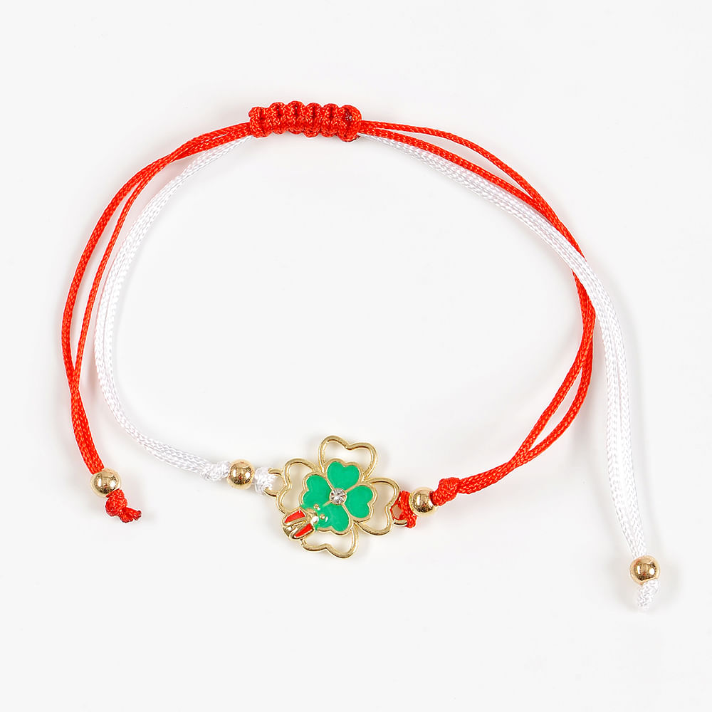 Bratara martisor trifoi cu buburuza - 1 | YEO