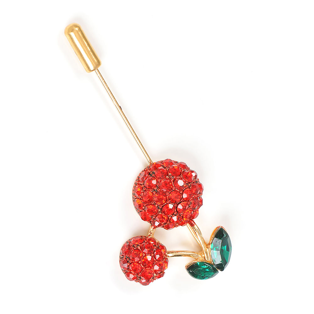 Brosa martisor tip ac de rever cu cirese