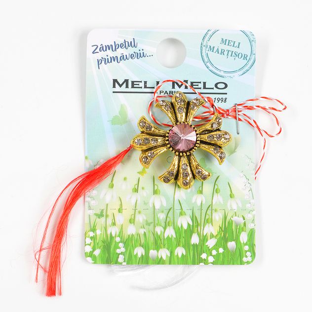 Brosa martisor vintage cu pietre