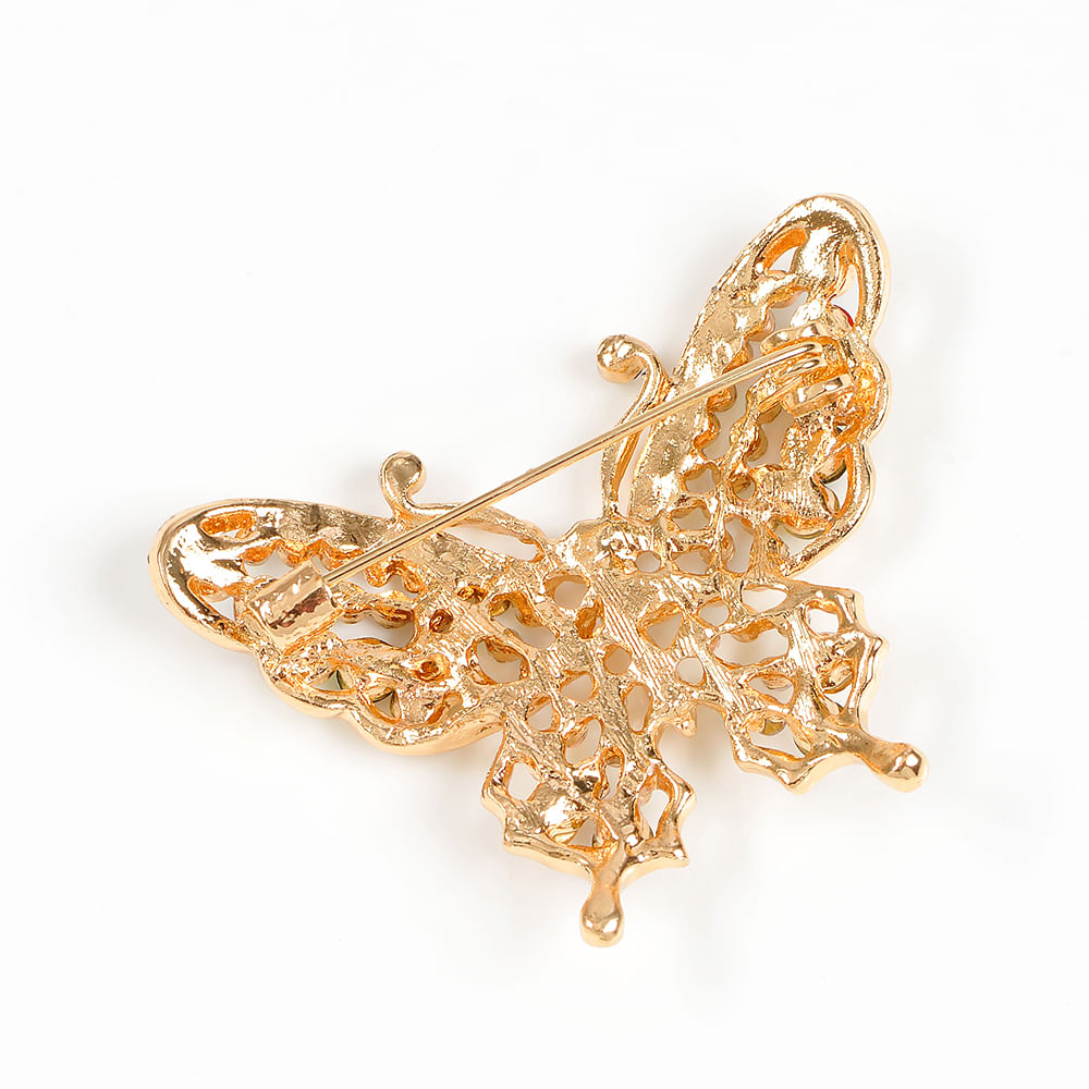 Brosa martisor fluture cu pietre multicolore - 3 | YEO