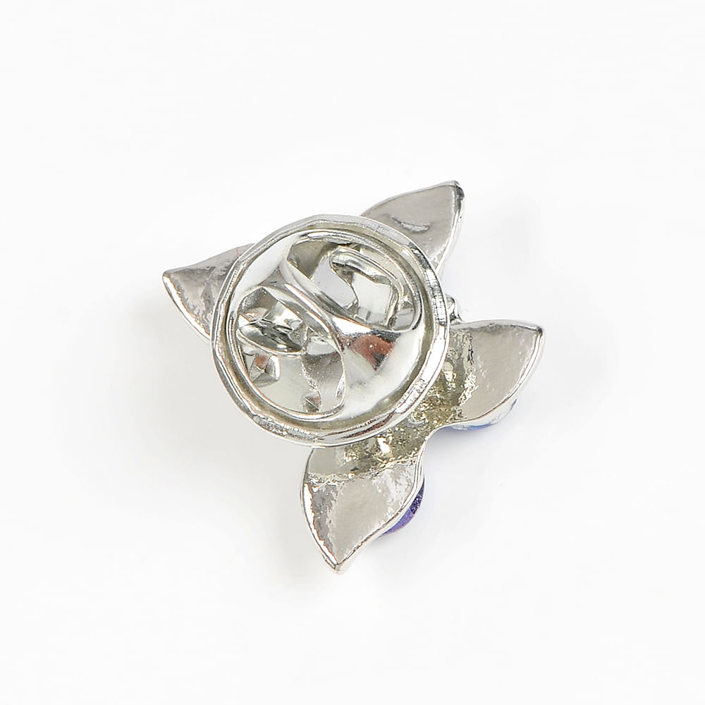 Brosa martisor fluture argintiu cu pietre albastre - 3 | YEO