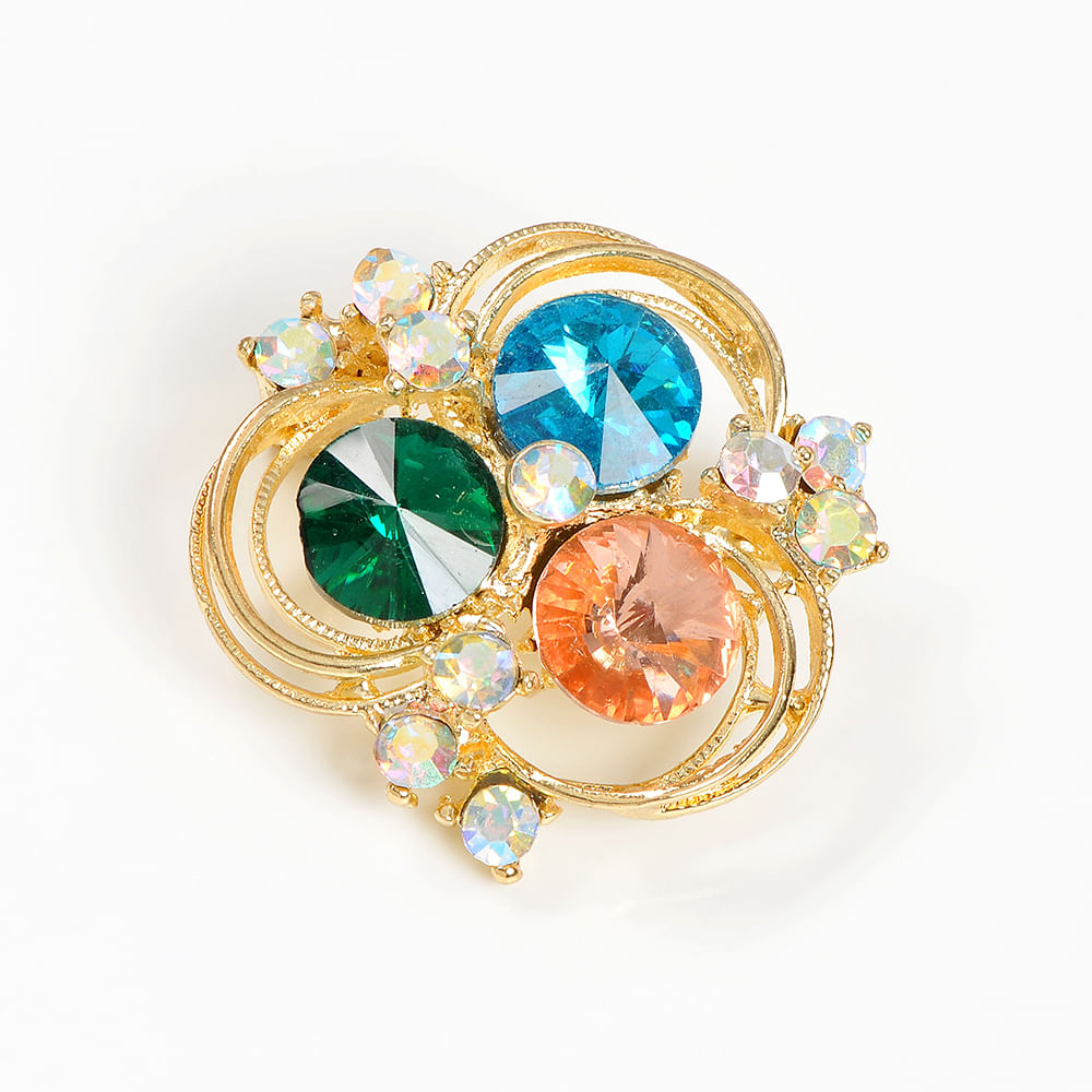 Brosa martisor eleganta cu pietre multicolore