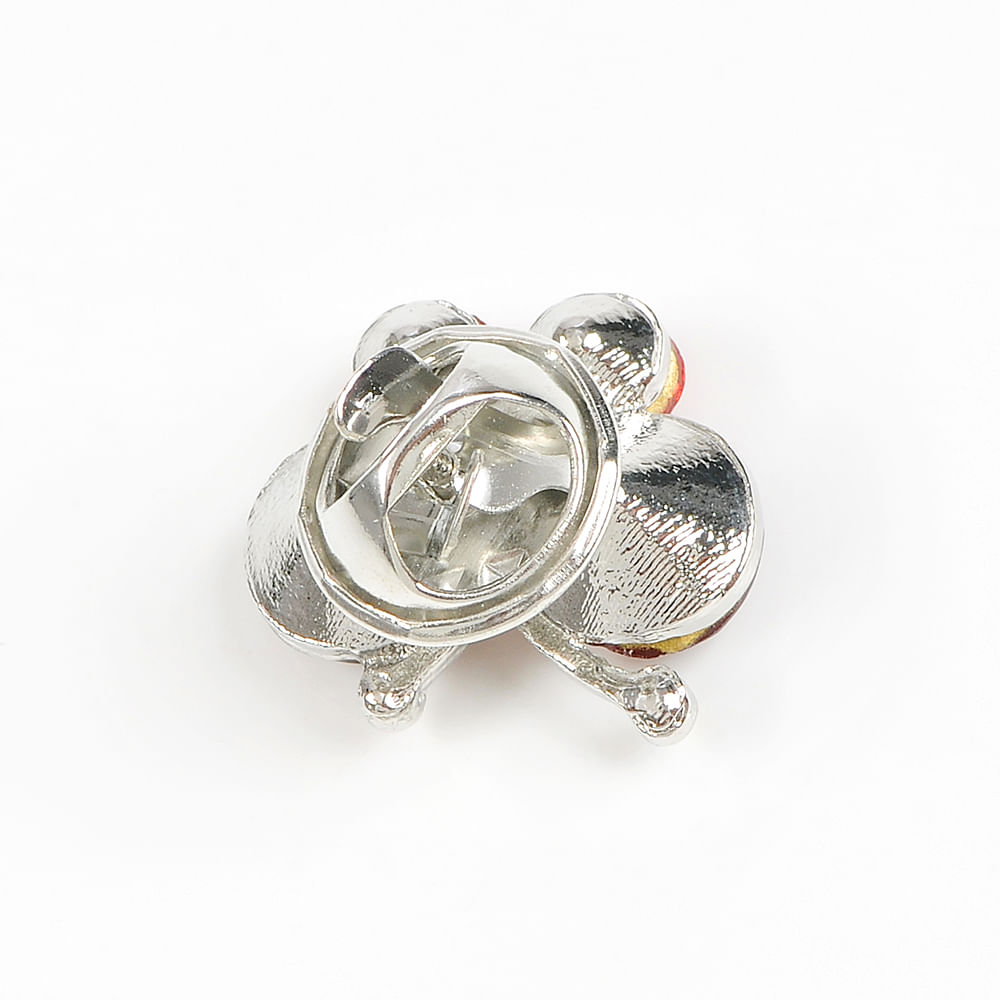 Brosa martisor fluture cu pietre rosii - 3 | YEO