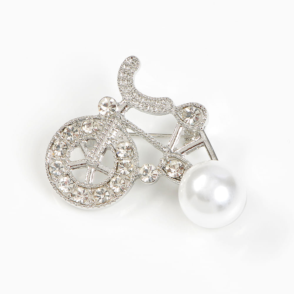 Brosa martisor bicicleta argintie - 2 | YEO
