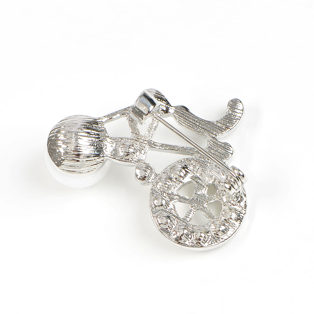 Brosa martisor bicicleta argintie - 3 | YEO
