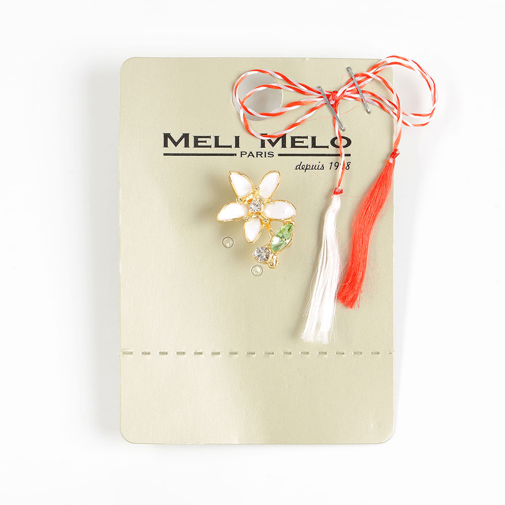 Brosa martisor floare alba - 1 | YEO