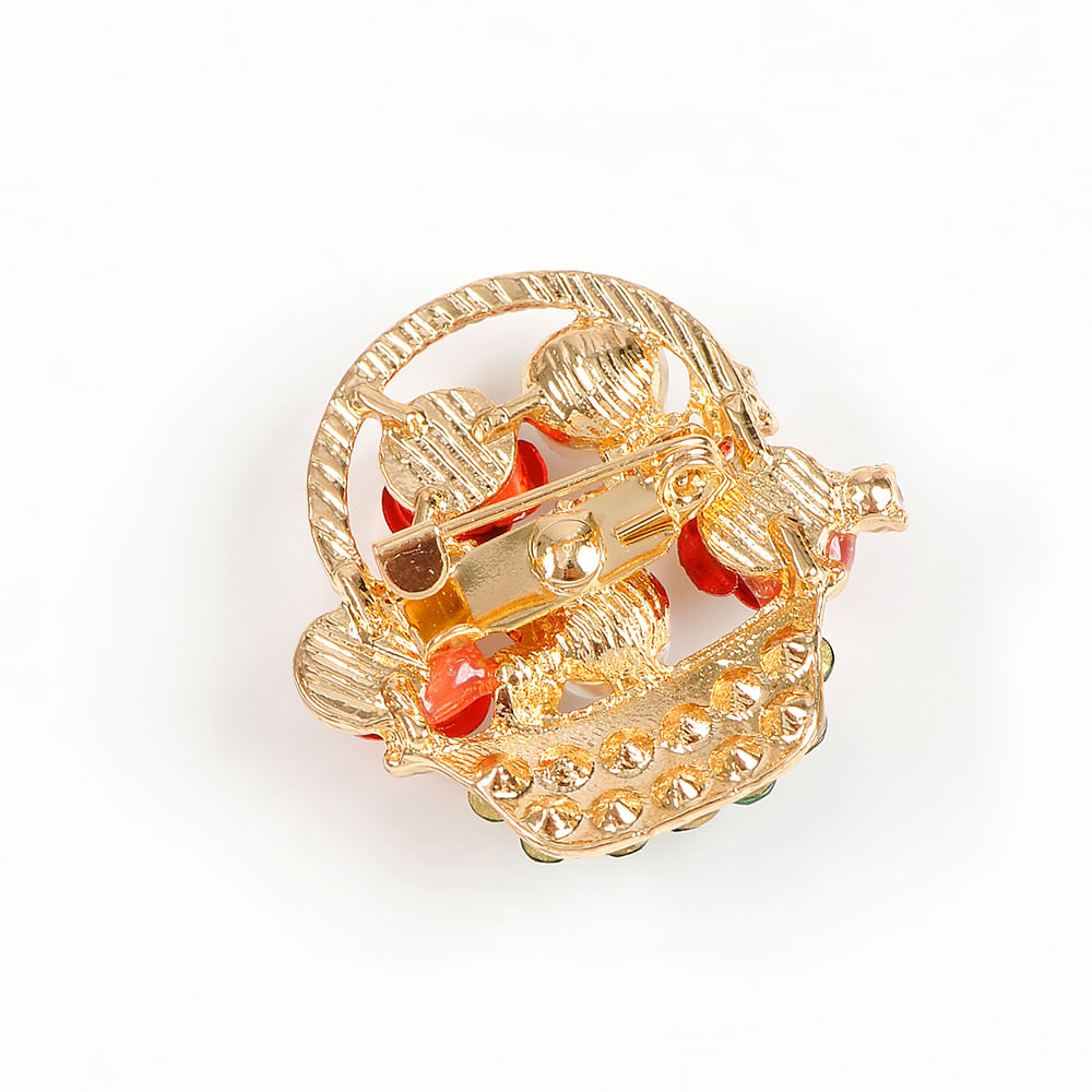 Brosa martisor cos cu trandafiri - 3 | YEO