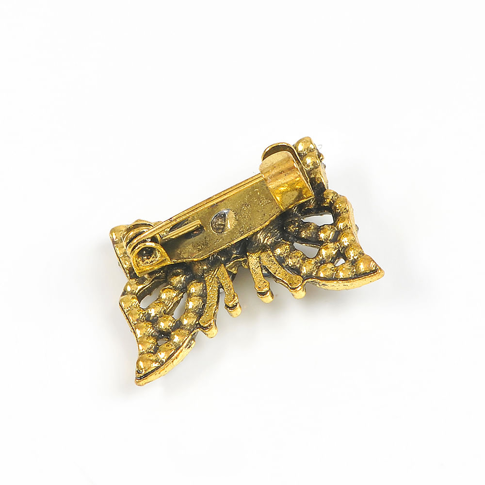 Brosa martisor fluture cu pietre albe - 3 | YEO
