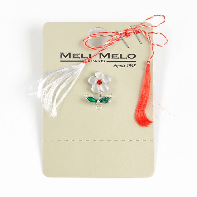 Brosa martisor floare alba