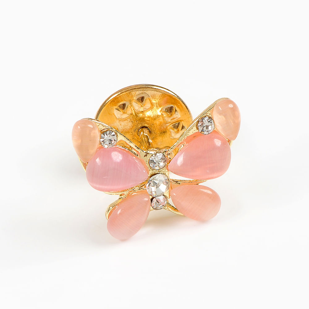 Brosa martisor fluture cu aripi roz - 2 | YEO
